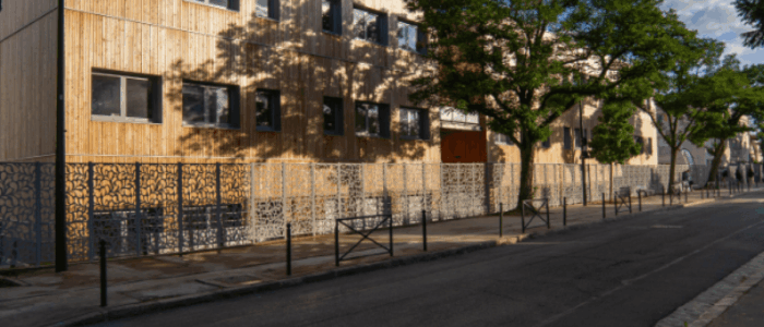 Photographie d'un bâtiment du lycée monod à Clamart